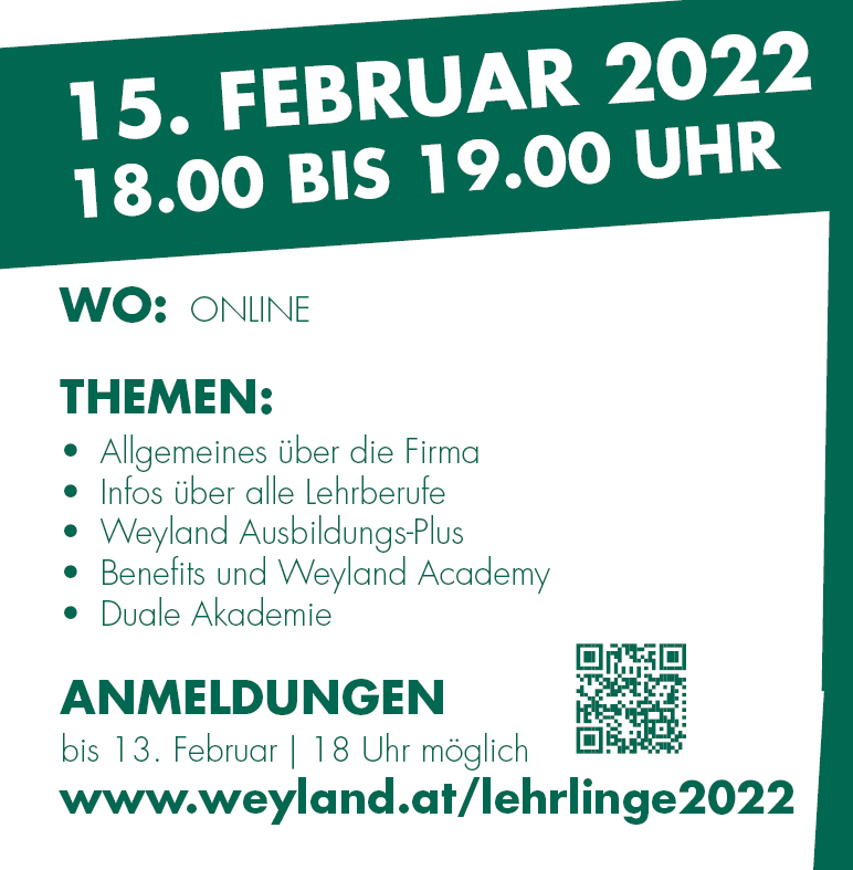 Einladung Lehrling 2022